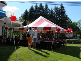 Markham Tent Rentals are clean, in good shape and come with solid white sides.